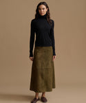 Suede Wolfe Skirt