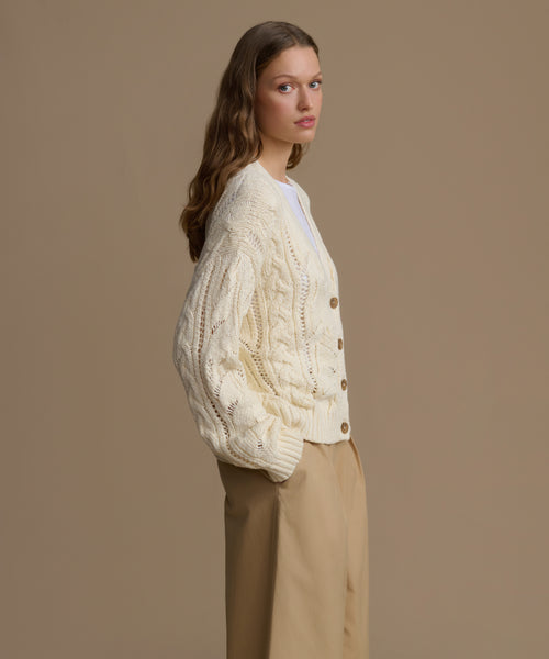 Cotton Cable Cardigan