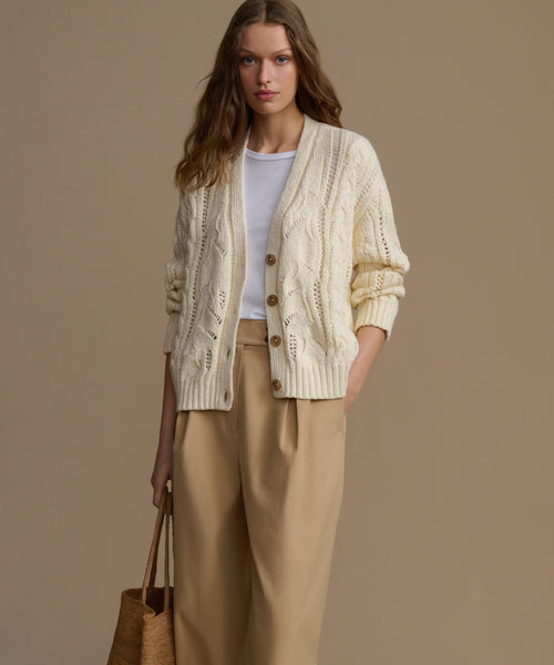Cotton Cable Cardigan