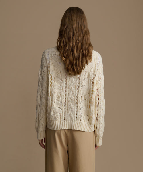 Cotton Cable Cardigan