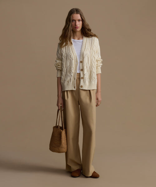Cotton Cable Cardigan