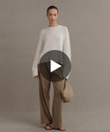 Thumbnail for video: Model wearing Cameron Crewneck.