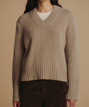 Thumbnail for video: Cropped Cashmere Jet V-Neck