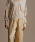 Thumbnail for video: Model wearing Dree V-Neck.