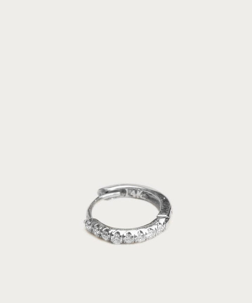 Medium Huggie with Diamonds