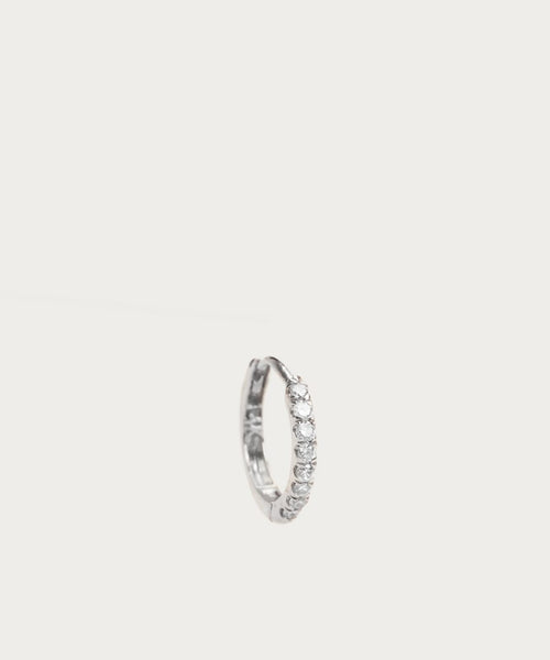 Medium Huggie with Diamonds