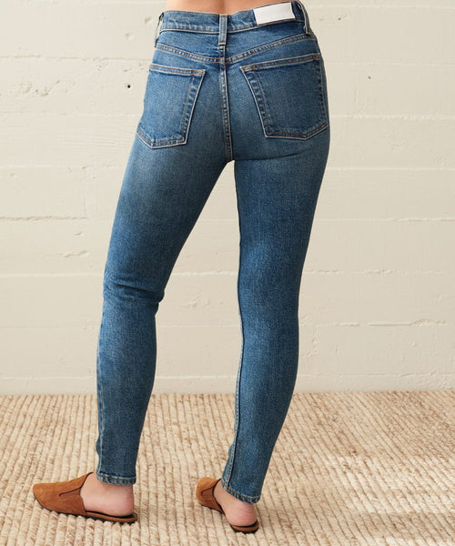 High Rise Ankle Crop Jeans